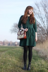 Skater Kleid | Emerald green d... | Style my Fashion