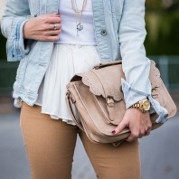Camel jeans and whites