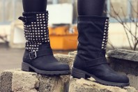Biker Boots  | material mix | Style my Fashion