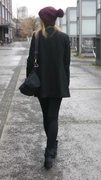 schwarzer, schöner Mantel | burgundy on top | Style my Fashion