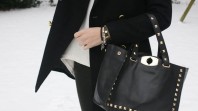 schwarze Tasche mit Nieten | playing in the... | Style my Fashion
