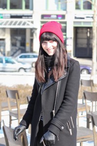red beanie