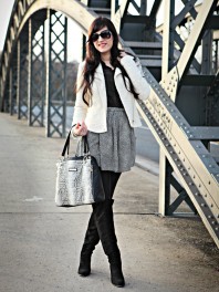 Boucle Bikerjacke, wollweiss | Die Overknees,... | Style my Fashion