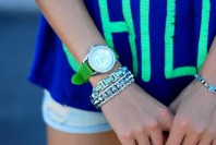 Armband weißgold beschichtet mit blauer Edelsteinimitation  | Wild Child | Style my Fashion