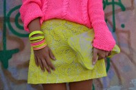 Handtasche mit gelbem Spitzen-Muster | Gelbe Spitze | Style my Fashion