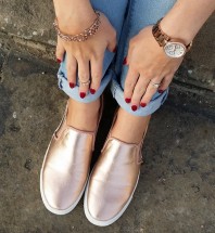 Rosefarbene Flache Slipper kombinieren: 'rosegoldene Flats ' (Damen, Schuhe, rosa, Bilder) | Style my Fashion