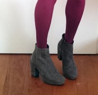 Meine grauen Wildleder-Stiefeletten