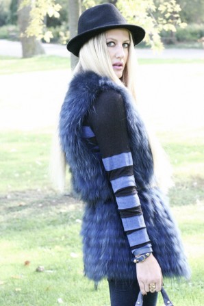 Blue Fur Vest