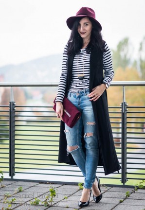Stripes and Burgundy | Style my Fashion