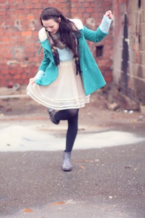 The turquoise jacket