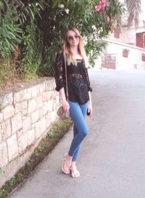Black Lace Blouse
