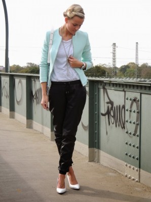 Leather Pants and Peplum Candy Jacket... - fashionargument (Freizeit & Streetwear, Bilder) | Style my Fashion