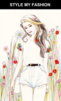 Fashion-Illustration des Outfits von Schneewittchen Fashion-Illustration des Outfits von Schneewittchen