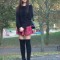 Tartan skirt &amp; over the knee boots - Porcelanna (Freizeit & Streetwear, Bilder) | Style my Fashion
