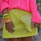 Handtasche mit gelbem Spitzen-Muster | Gelbe Spitze | Style my Fashion