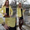 Yellow Boyfriend Blazer | Style my Fashion