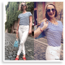 le grand bleu // blaues ringelshirt und weiße jeans | Style my Fashion