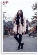 BURGUNDY & FAKE FUR | Style my Fashion